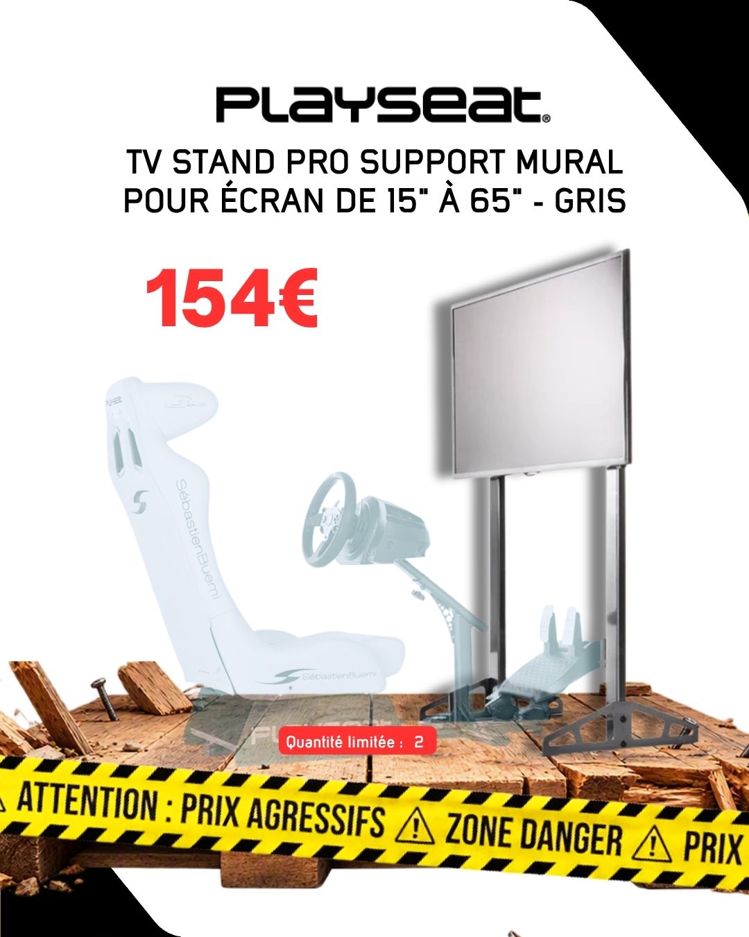 Support mural playseat